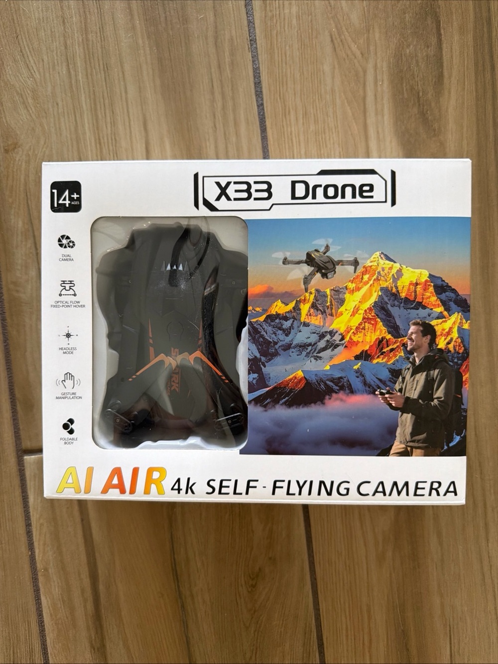 X33 Drone AI Air 4K Self-Flying Camera - New